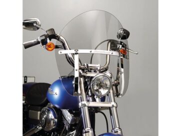 06-17 Dyna, (except 06 FXDWGI, 07-08, 10-12, 14-17 FXDWG, 08-12, 14-17 FXDF, 10 FXDFSE2, 13 FXDWG103, 13 FXDF103, 09 FXDFSE), 08 FXCW, 08-11 FXCWCSwitchBlade Chopped Quick Release Windshield Height: 23,1", Width: 22,4" Light Smoke