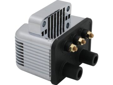 71-03 Sportster, 70-84 FL Shovel, 71-84 FX Shovel, 85-94 FX Model, 91-98 Dyna, 84-99 Softail, 85-98 TouringMotorFactory Ignition Coils Chrome 3 Ohm Single Fire