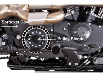 04-20 Sportster, (except 08-10 XR1200, 10-13 XR1200X)28 teeth Pulley Cover for Sportster