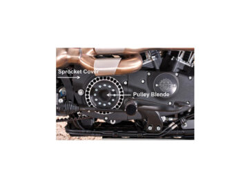 04-20 Sportster, (except 08-10 XR1200, 10-13 XR1200X)Sprocket Cover for Pulley Cover for Sportster
