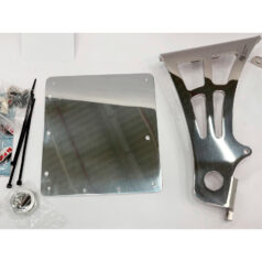 V-RodSide Mount License Plate, stainless steel, polished 180x200 ABE