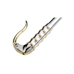 Retro Line Inverted Hand Control Kit Chrome with polished brass lever Chrome 1" Cable operated