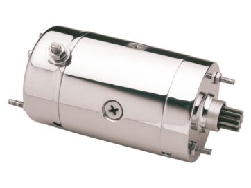 82-84 FL Shovel, 74-84 FX Shovel, 85-88 FX Model, 85-88 Touring, 84-88 Softail, 74-76 XLHitachi-Style Starter Chrome 1.4 kW