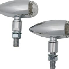 Micro Bullet LED Turn Signal Chrome Clear LED