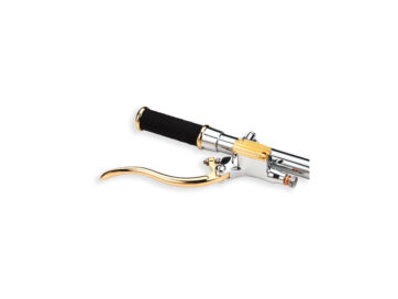 Deluxe Brake Master Cylinder Kit Brass Polished Lever and Master Cylinder Cover Aluminium Polished 14 mm 1" Dual Disc