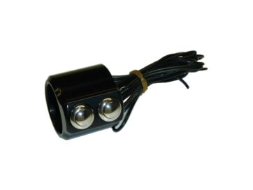 Switch Housing Dual button Black 1"