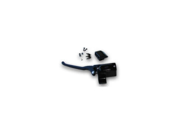 82-06 Sportster, 85-94 FX Model, 91-06 Dyna, 84-06 Softail, 82-84 FX Shovel, 82-84 FL Shovel, (except 82-84 FLT, 82-84 FLTC)Custom Hydraulic Clutch Master Cylinder Assembly With switch kit Black Anodized 9/16"