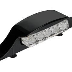 Down and Inside LED License Plate Light Black Satin