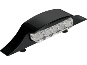 Down and Inside LED License Plate Light Black Satin