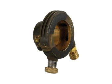 Deluxe External Throttle Housing With Brass Throttle Clamp Screw and Cable Register Brass Raw 1" Single Cable