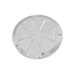 04-20 SportsterIron Cross Derby Cover 6-hole Aluminium Polished
