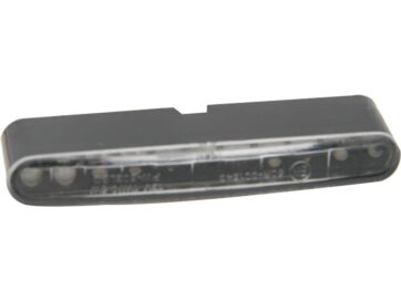 Stripe LED Turn Signal Height(mm): 7 , Width(mm): 54 , Depth(mm): 15, Approved for front and rear installation Black Clear LED