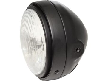 5 3/4" Headlight Flat Black H4