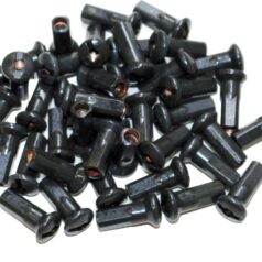 Spoke nipples (40) black/chrome M4, 5 mm