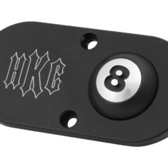65 Panhead, 66-84 FL Shovel, 71-84 FX Shovel, 85-93 FX Model, 91-93 Dyna, 84-93 Softail, 86-93 Touring8-Ball Inpsection Cover Black Satin