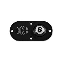 94 FX Model, 94-05 Dyna, 94-06 Softail, 94-06 Touring8-Ball Inpsection Cover Black Satin