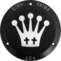70-84 FL Shovel, 71-84 FX Shovel, 85-94 FX Model, 91-98 Dyna, 84-98 Softail, 85-98 Touring, 04-20 SportsterPoint Cover King Crime, 3-hole Black Satin
