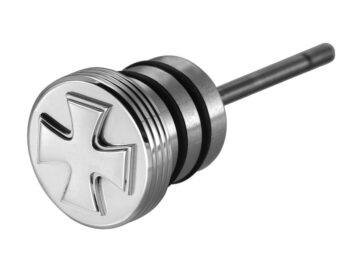 84-99 SoftailIron Cross Oil Tank Dipstick Aluminium Polished