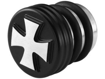 00-17 SoftailIron Cross Oil Tank Plug without Dip Stick Black