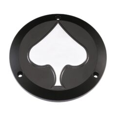 70-84 FL Shovel, 71-84 FX Shovel, 85-94 FX Model, 91-98 Dyna, 84-98 Softail, 86-98 TouringSpades Derby Cover 3-hole Black Satin