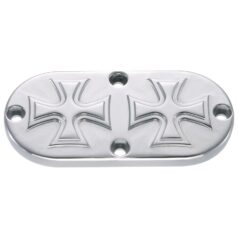 65 Panhead, 66-84 FL Shovel, 71-84 FX Shovel, 85-93 FX Model, 91-93 Dyna, 84-93 Softail, 86-93 TouringCross Inpsection Cover Aluminium Polished