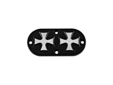 94 FX Model, 94-05 Dyna, 94-06 Softail, 94-06 TouringCross Inpsection Cover Black Satin