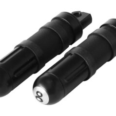 91-20 Sportster, (except 10-20 XL1200X, 11-20 XL1200C, 11-20 XL883L, 12-13, 15-16 XL1200V, 13 XL1200C ANV, 13-16 XL1200CA, 13-17 XL1200CB, 18 XL1200X ANX, 19-20 XL1200XS), 85-94 FX Model, 91-17 Dyna, (except 12, 14-16 FLD, 13 FLD103), 84-15 Softail, (except 08 FXCW, 08-11 FXCWC, 88-03, 07-12, 14-15 FLSTC, 90-00, 03-12, 14-15 FLSTF, 93-96, 05, 07-12, 14-15 FLSTN, 08-10 FLSTSB, 10-12, 14-15 FLSTFB, 11-12 FXS, 11 FLSTSE2, 12 FLSTSE3, 12, 14-15 FLS, 13 FXS 103, 13-14 FXSBSE, 13 FLS 103, 13 FLSTC 103, 13 FLSTC 103 ANV, 13 FLSTF 103, 13 FLSTFB 103, 13 FLSTN103, 14-17 FXSB, 14-15 FLSTNSE, 16-17 FXSE, 86-90 FLST, 97-03 FLSTS, 01-06 FLSTCI, 01-06 FLSTFI, 01-03 FLSTSI, 05 FLSTFSE, 05-06 FLSTNI, 05-06 FLSTSCI, 06 FLSTFSE2, 06 FLSTI, 07 FLSTSC), 02-17 V-RodYoung Gun 8-Ball Foot Pegs Black