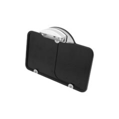 Moon License Plate Base Plate Germany 200x220mm, Including License Plate Light Black