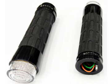 BT-XL 73-17 , Except Throttle By Wire ModelsRBS Softtouch Grip Set Black LED Flasher