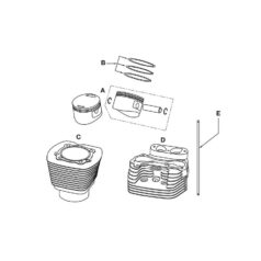 09-19 RevTech 125125" Rev Tech Engine (Gen.4) Replacement Piston Bore 4,270" (108,458 mm ) 9.5:1 +.020 mm