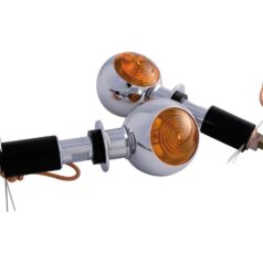 Bulls-Eye Bar End Turn Signal Chrome Orange Halogen