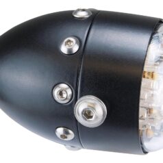 Retro LED Taillight Black Satin Black Satin Clear LED