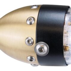 Retro LED Taillight Black Satin Brass Satin Clear LED