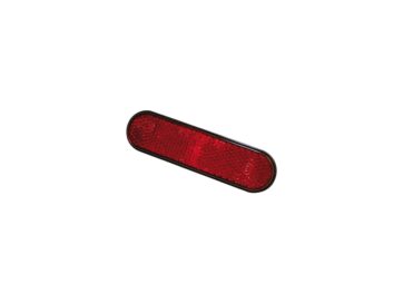 Round Edge Reflector with 2 Mounting Studs Red