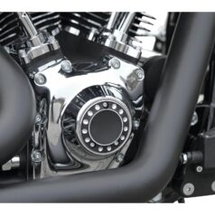 70-19 Sportster, 70-84 FL Shovel, 71-84 FX Shovel, 85-94 FX Model, 91-99 Dyna, 84-99 Softail, 86-99 TouringDrilled Point Cover 2-hole Bi-Color Anodized