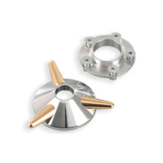 99-17 Dyna, 00-17 Softail, 99-16 TouringVintage Spinner Axle Cover Brass Chrome