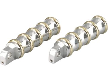 91-20 Sportster, (except 10-20 XL1200X, 11-20 XL1200C, 11-20 XL883L, 12-13, 15-16 XL1200V, 13 XL1200C ANV, 13-16 XL1200CA, 13-17 XL1200CB, 18 XL1200X ANX, 19-20 XL1200XS), 85-94 FX Model, 91-17 Dyna, (except 12, 14-16 FLD, 13 FLD103), 84-15 Softail, (except 08 FXCW, 08-11 FXCWC, 88-03, 07-12, 14-15 FLSTC, 90-00, 03-12, 14-15 FLSTF, 93-96, 05, 07-12, 14-15 FLSTN, 08-10 FLSTSB, 10-12, 14-15 FLSTFB, 11-12 FXS, 11 FLSTSE2, 12 FLSTSE3, 12, 14-15 FLS, 13 FXS 103, 13-14 FXSBSE, 13 FLS 103, 13 FLSTC 103, 13 FLSTC 103 ANV, 13 FLSTF 103, 13 FLSTFB 103, 13 FLSTN103, 14-17 FXSB, 14-15 FLSTNSE, 16-17 FXSE, 86-90 FLST, 97-03 FLSTS, 01-06 FLSTCI, 01-06 FLSTFI, 01-03 FLSTSI, 05 FLSTFSE, 05-06 FLSTNI, 05-06 FLSTSCI, 06 FLSTFSE2, 06 FLSTI, 07 FLSTSC), 02-17 V-RodVintage Rider and Passenger Pegs Brass Chrome