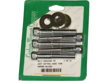 07-24 Softail, 07-17 Dyna, 07 TouringKnurled Extended Belt Sprocket Mounting Kit Chrome