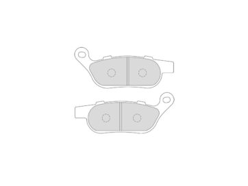08-17 Dyna, 08-17 SoftailSintered Replacement Brake Pads Sinter Rear
