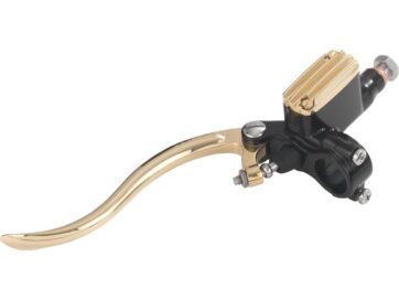 Deluxe Clutch Master Cylinder Kit Brass Polished Lever and Master Cylinder Cover Black 14 mm 1" Hydraulic Clutch