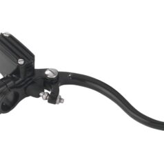Deluxe Brake Master Cylinder Kit Black Lever and Master Cylinder Cover Black 12 mm 1" Single Disc