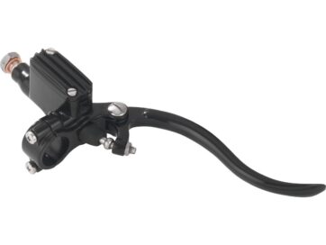 Deluxe Brake Master Cylinder Kit Black Lever and Master Cylinder Cover Black 12 mm 1" Single Disc