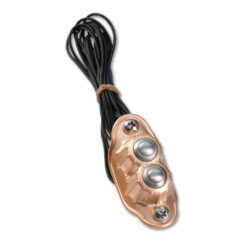 Deluxe Switch Housing Dual button Brass Satin
