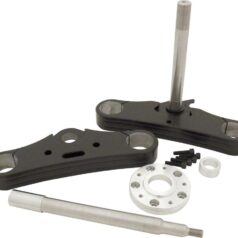 00-03 Sportster, 00-03 DynaTriple Tree, 39 mm, 0°, Black Triple Tree Kit