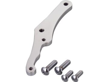 88-99 Sportster, 87-94 FX Model, 91-99 Dyna, 84-99 Softail, (except 88-99 FXSTS, 95-97 FXSTSB, 97-99 FLSTS), 85-99 Touring4 Piston Front Bracket, For 11,5" Rotor, Left and Right, Polished