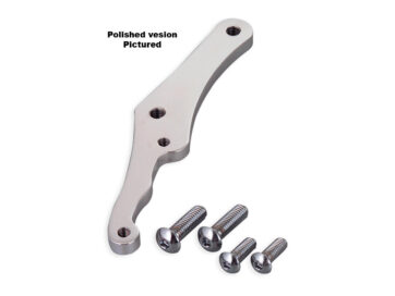 88-99 Sportster, 87-94 FX Model, 91-99 Dyna, 84-99 Softail, (except 88-99 FXSTS, 95-97 FXSTSB, 97-99 FLSTS), 85-99 Touring4 Piston Front Bracket, For 11,5" Rotor, Left and Right, Black