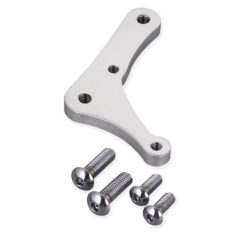 00-20 Sportster, (except 08-10 XR1200, 10-13 XR1200X, 16-20 XL1200X, 16-20 XL1200CX, 18 XL1200X ANX, 19-20 XL1200XS), 00-05 Dyna, 00-17 Softail, (except 13-14 FXSBSE, 14-17 FXSB, 16-17 FXSE, 00-03 FLSTS, 00-03 FXSTS, 01-03 FLSTSI, 01-02, 04-06 FXSTSI, 04 FXSTI, 05-06 FLSTSCI, 07 FLSTSC, 07 FXSTSSE, 08-11 FLSTSB, 08 FXCW, 08-11 FXCWC, 08 FXSTSSE2, 09 FXSTSSE3), 00-13 Touring4 Piston Front Bracket, For 8,5" Rotor, Left and Right, Polished