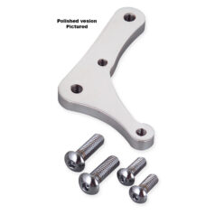 00-20 Sportster, (except 08-10 XR1200, 10-13 XR1200X, 16-20 XL1200X, 16-20 XL1200CX, 18 XL1200X ANX, 19-20 XL1200XS), 00-05 Dyna, 00-17 Softail, (except 13-14 FXSBSE, 14-17 FXSB, 16-17 FXSE, 00-03 FLSTS, 00-03 FXSTS, 01-03 FLSTSI, 01-02, 04-06 FXSTSI, 04 FXSTI, 05-06 FLSTSCI, 07 FLSTSC, 07 FXSTSSE, 08-11 FLSTSB, 08 FXCW, 08-11 FXCWC, 08 FXSTSSE2, 09 FXSTSSE3), 00-13 Touring4 Piston Front Bracket, For 8,5" Rotor, Left and Right, Black