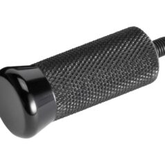 86-20 Sportster, 85-94 FX Model, 91-17 Dyna, 84-25 Softail, 85-25 Touring, 09-25 Trike, 66-84 FL Shovel, 71-84 FX Shovel, 65 PanheadKnurled Shifter Peg Black, Anodized