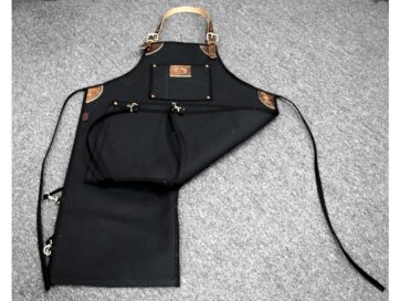 Heavy Duty Bike Builder Apron Split Legs Black